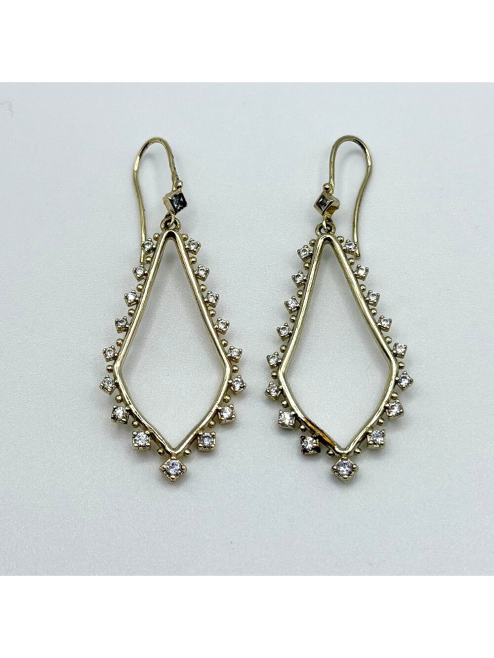 Kendra Scott Gold-Tone Drop Earrings With Crystal Accents